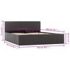 vidaXL Cama hidr&aacute;ulica c/ arruma&ccedil;&atilde;o 140x200cm couro artificial cinza