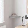 vidaXL Prateleira de canto parede 35x35x3,8 cm MDF cinzento cimento