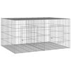 vidaXL Coelheira de 2 pain&eacute;is 110x79x54 cm ferro galvanizado