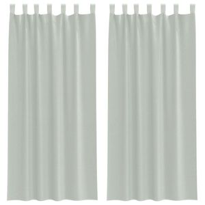 vidaXL Cortinas de voile com la&ccedil;os 2 pcs cinzento-claro 140x245 cm