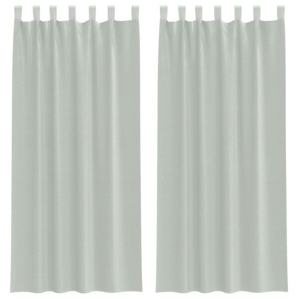 vidaXL Cortinas de voile com laços 2 pcs cinzento-claro 140x245 cm