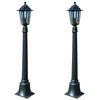 vidaXL Candeeiros de jardim Preston 2 pcs 105 cm