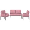 vidaXL Conjuntos de sof&aacute;s 3 pcs Rosa 115 x 56 x 80 cm Contraplacado
