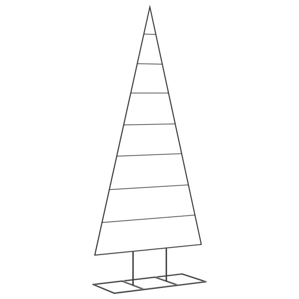 vidaXL &Aacute;rvore de Natal para decora&ccedil;&atilde;o 180 cm metal preto