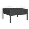 vidaXL 9 pcs conjunto lounge de jardim c/ almofadões vime PE preto