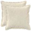 vidaXL Almofada 2 unid. HOUTEN Creme 50 x 50 cm Fleece de microfibra