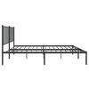 vidaXL Estrutura de cama com cabeceira 140x190 cm metal preto