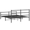 vidaXL Estrutura de cama com cabeceira e p&eacute;s 160x200 cm metal preto