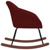 vidaXL Cadeira de baloiço tecido vermelho tinto