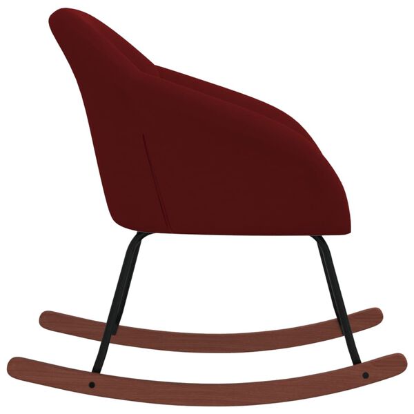 vidaXL Cadeira de baloiço tecido vermelho tinto