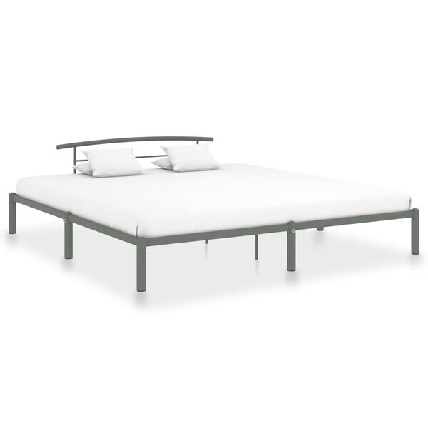 vidaXL Estrutura de cama 180x200 cm metal cinzento