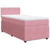 vidaXL Cama com molas/colch&atilde;o 90x190 cm veludo rosa