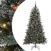 vidaXL &Aacute;rvore de Natal Artificial Verde 180 cm PVC, Pl&aacute;stico e A&ccedil;o