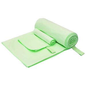 vidaXL Conjunto de Toalhas Esportivas 2 pcs Verde tecido