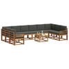 vidaXL Conjunto de Sof&aacute;s para Exterior 11 pcs Natural e Antracite