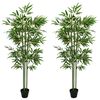 vidaXL &Aacute;rvore de Bambu Artificial 2 unid. Verde 45 x 18 x 175 cm