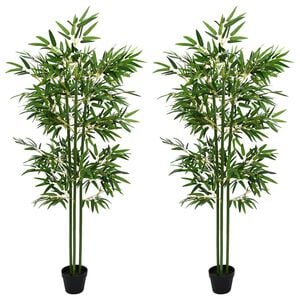 vidaXL &Aacute;rvore de Bambu Artificial 2 unid. Verde 45 x 18 x 175 cm