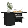 vidaXL Mesa de centro 90x60x46,5 cm contraplacado preto
