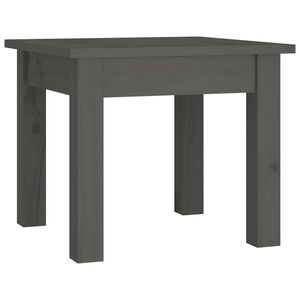vidaXL Mesa de centro 35x35x30 cm madeira de pinho maci&ccedil;a cinzento