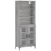 vidaXL Arm&aacute;rio alto 69,5x34x180 cm derivados de madeira sonoma cinza