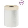 vidaXL Lona de Poeira com Fita Adesiva 12 unid. Transparente HDPE