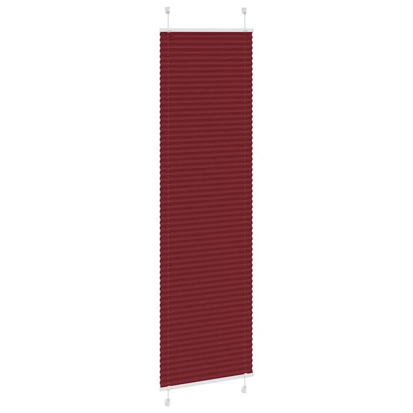 vidaXL Plissado Cego Bord&eacute;us Vermelho 60x200 cm Largura Tecido