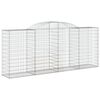 vidaXL Cestos gabião arqueados 8pcs 300x50x120/140cm ferro galvanizado