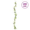 vidaXL Grinaldas de flores 6 pcs 200 cm branco