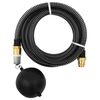 vidaXL Mangueira de suc&ccedil;&atilde;o com conectores de lat&atilde;o 1,1" 20 m PVC preto
