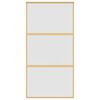 vidaXL Porta deslizante 102,5x205 cm vidro ESG fosco/alum&iacute;nio dourado