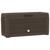 vidaXL Caixa de arruma&ccedil;&atilde;o p/ jardim 119x48x60cm polipropileno castanho