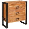 vidaXL Buffet Castanho 66 x 33 x 70 cm Madeira S&oacute;lida de Ac&aacute;cia