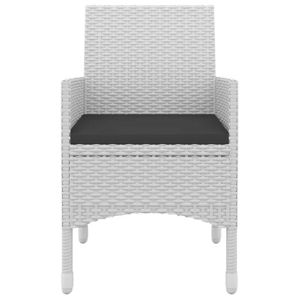 vidaXL 9 pcs conjunto jantar jardim c/ almofad&otilde;es vime PE e vidro