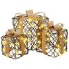 vidaXL Caixa de presente de Natal iluminada 3 unid. 150 LED