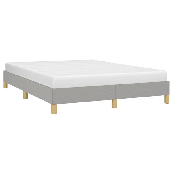 vidaXL Estrutura de cama sem colch&atilde;o 160x200 cm tecido cinzento-claro