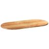 vidaXL Tampo de mesa 100x50x2 cm carvalho maci&ccedil;a oval castanho-claro