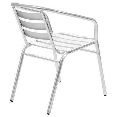 vidaXL Cadeiras de exterior empilháveis 2 pcs alumínio