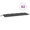 vidaXL Almofadões banco jardim 2pcs 150x50x7cm tecido oxford antracite