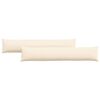 vidaXL Travesseiros de Sof&aacute; 2 pcs Creme 200 x 40 cm