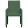 vidaXL Cadeiras de Jantar com Rodas 2 pcs Cinza verde 57 x 66 x 94 cm