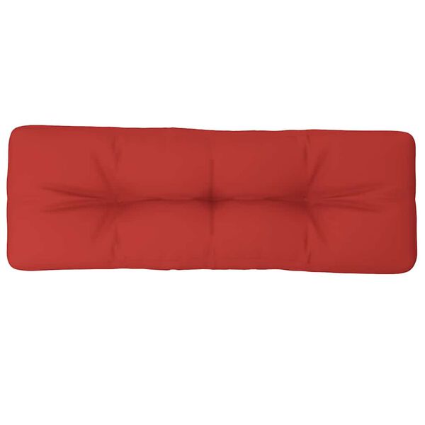 vidaXL Almofad&atilde;o para sof&aacute; de paletes 120x40x12 cm tecido vermelho