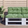 vidaXL Almofad&atilde;o para sof&aacute; de paletes 80x40x12 cm tecido padr&atilde;o folhas