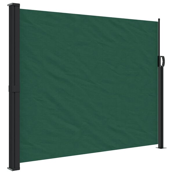 vidaXL Toldo lateral retr&aacute;til 160x500 cm verde-escuro
