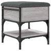 vidaXL Banco sapateira 42x42x45cm derivados de madeira cinzento sonoma