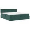 vidaXL Cama com Armazenamento com colch&atilde;o Verde Escuro 90 x 200 cm