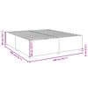 vidaXL Estrutura de cama sem colch&atilde;o 200x200 cm tecido cor creme