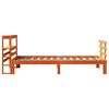 vidaXL Estrutura cama c/ cabeceira 75x190 cm pinho maci&ccedil;o castanho-mel