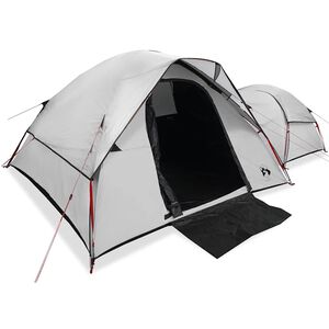 vidaXL Tenda de campismo p/ 5 pessoas tecido opaco imperme&aacute;vel branco