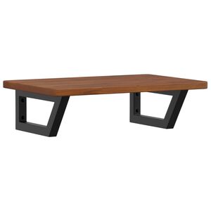 vidaXL Prateleira de parede p/ lavatório aço/madeira carvalho maciça