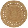 vidaXL Tapetes de &aacute;rea Natural &Oslash; 150 cm Juta